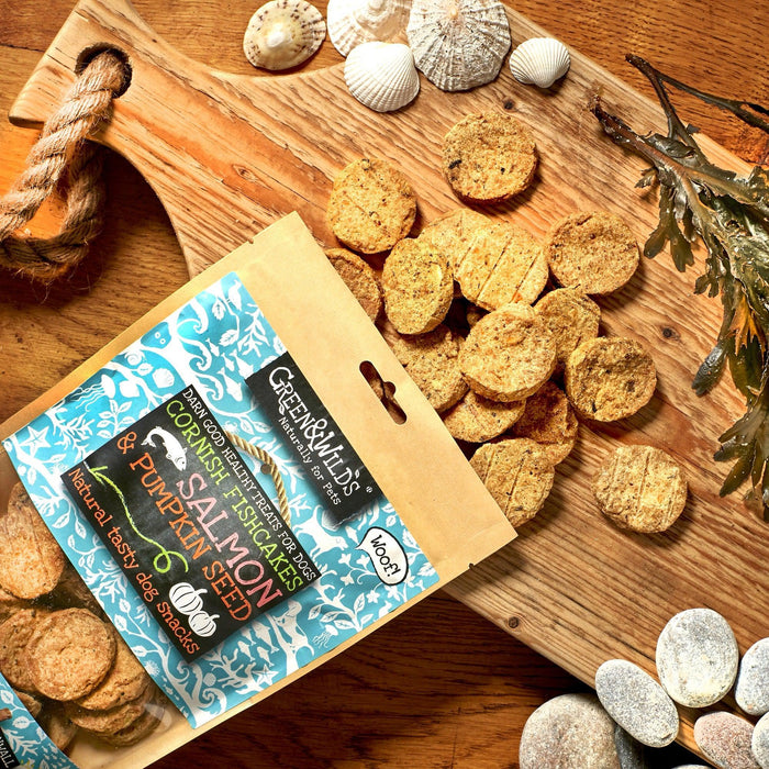 Green & Wilds | Cornish Fishcakes with Salmon and Pumpkin Seed Dog Treats-Green & Wilds-Love My Hound