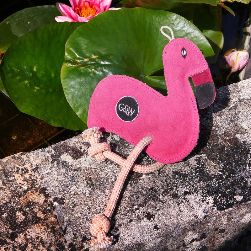 Green & Wilds | Eco Dog Toy - Floyd the Flamingo-Green & Wilds-Love My Hound