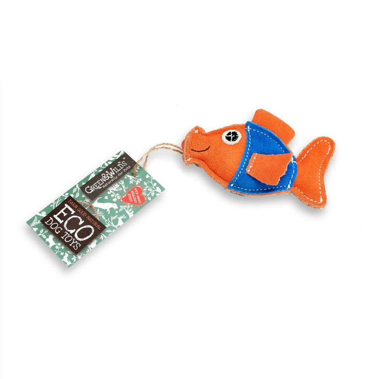Green & Wilds - Eco Dog Toy - Goldie the Goldfish