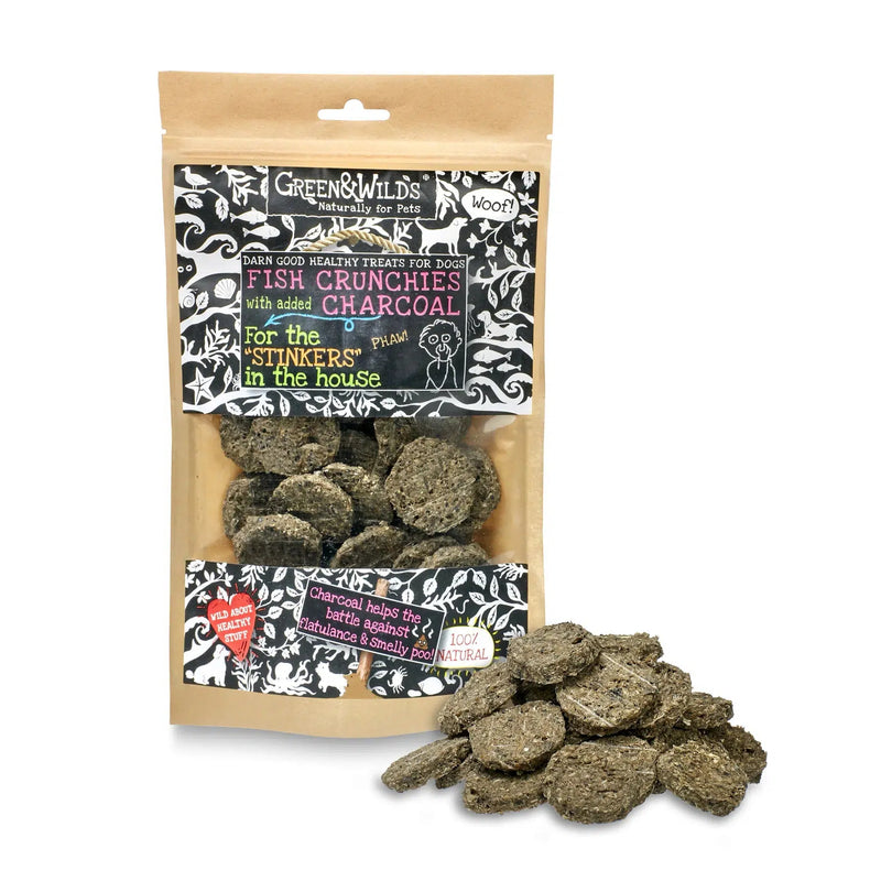 Green & Wilds | Fish Crunchies With Charcoal Dog Treats-Green & Wilds-Love My Hound