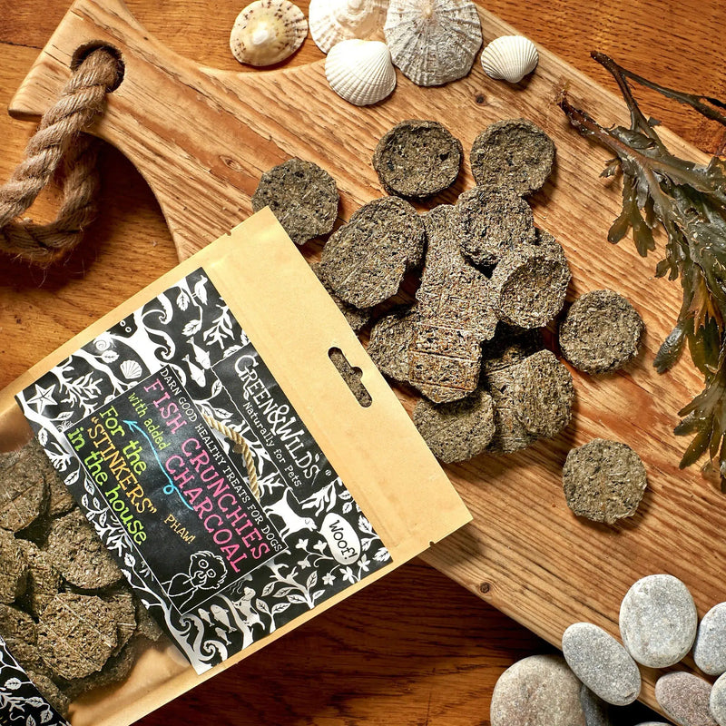 Green & Wilds | Fish Crunchies With Charcoal Dog Treats-Green & Wilds-Love My Hound