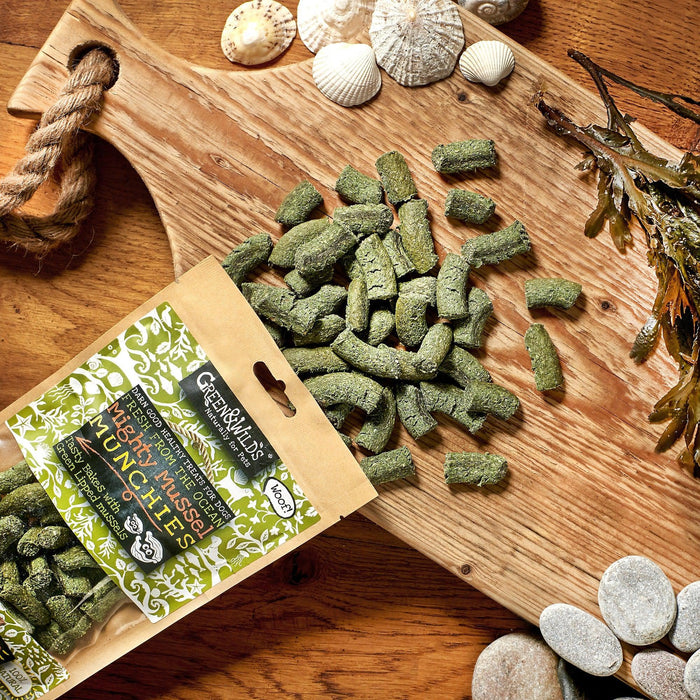 Green & Wilds - Mighty Mussel Munchies Dog Treats - 130g-Green & Wilds-Love My Hound