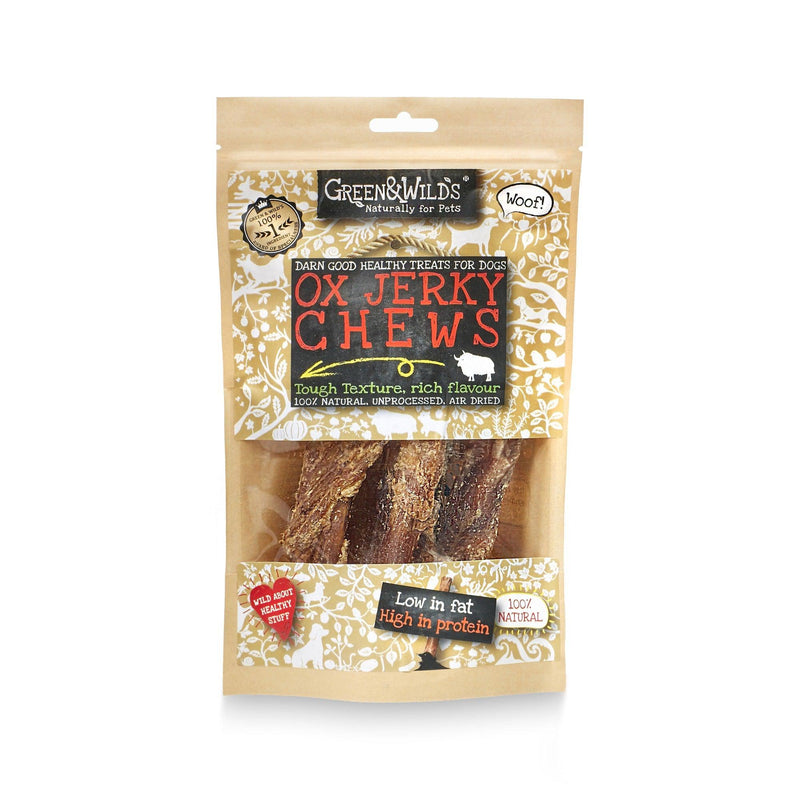 Green & Wilds | Ox Jerky Chews Dog Treats 150g-Green & Wilds-Love My Hound
