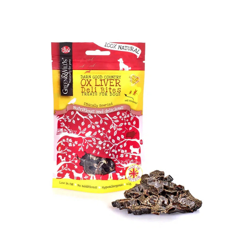 Green & Wilds | Ox Liver Deli Bites Dog Treats 40g