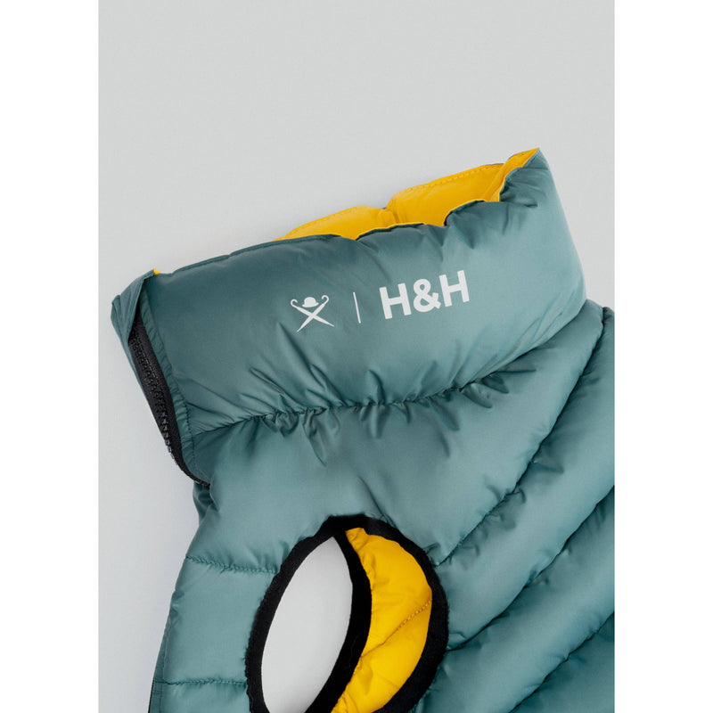 Hugo & Hudson | Hackett x Hugo Hudson Dog Puffer Jacket, Forest Green & Gold-Hugo & Hudson-Love My Hound