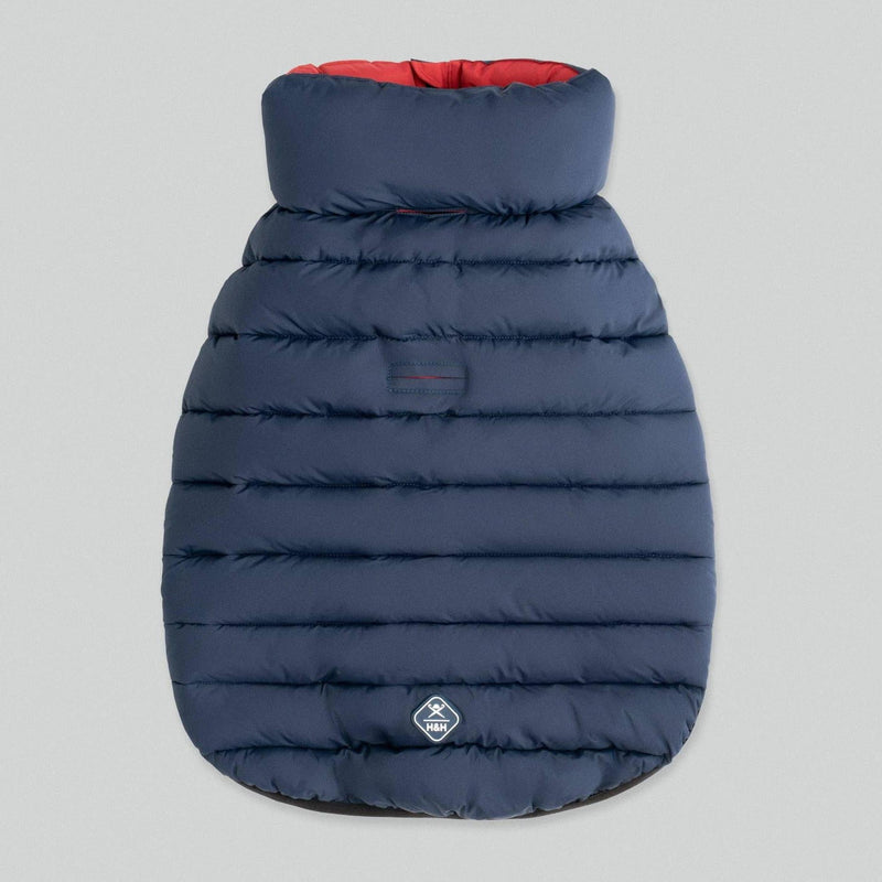 Hugo & Hudson | Hackett x Hugo Hudson Dog Puffer Jacket - Navy & Berry-Hugo & Hudson-Love My Hound