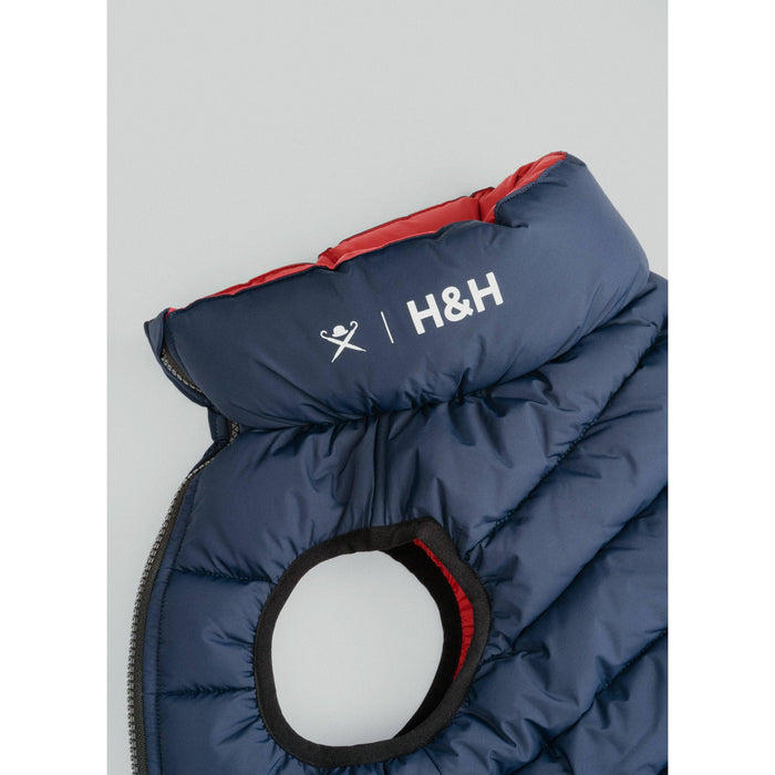 Hugo & Hudson X Hackett | Dog Puffer Jacket - Navy & Berry-Hugo & Hudson-Love My Hound