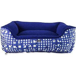 Kate Spade New York | Navy Daisy Gingham - Dog Bed
