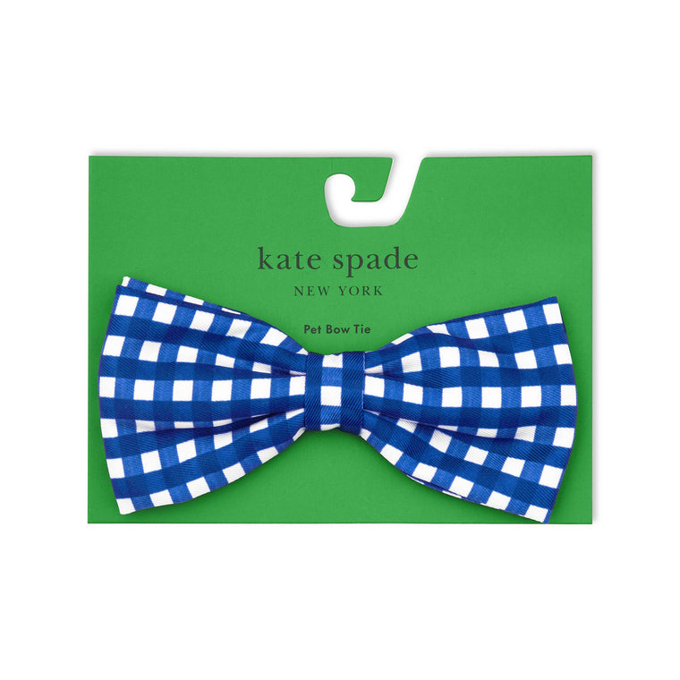 Kate Spade New York | Navy Gingham Dog Bow Tie