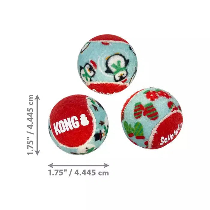 Kong - 6pk SqueakAir Christmas Balls - Small-Kong-Love My Hound