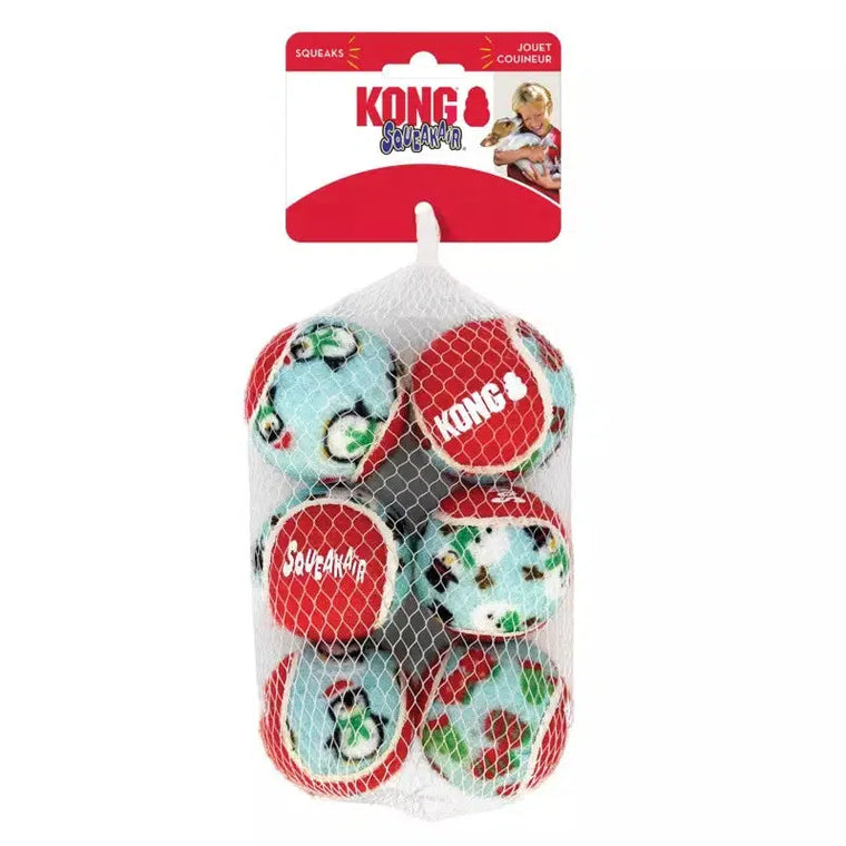 Kong - 6pk SqueakAir Christmas Balls - Small