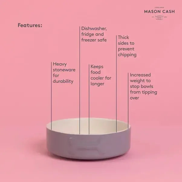 Mason Cash - Colour Mix Grey Dog Bowl-Mason Cash-Love My Hound