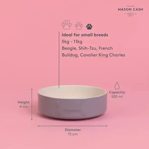 Mason Cash - Colour Mix Grey Dog Bowl-Mason Cash-Love My Hound