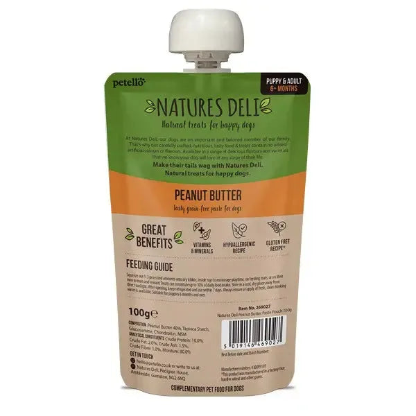 Natures Deli | Peanut Butter Paste Pouch-Natures Deli-Love My Hound