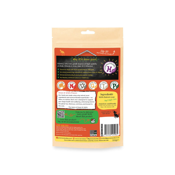 Green & Wilds | Ozzy Ostrich's Blissful Bites, 100g