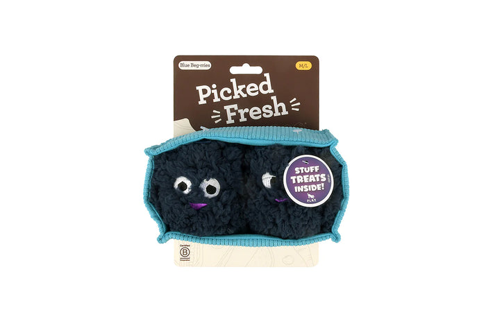 P.L.A.Y |  Picked Fresh Blue Beg-rries - Plush Dog Toy