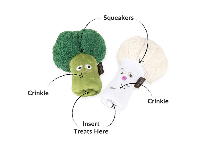 P.L.A.Y |  Picked Fresh Veggie Munch Duo - Plush Dog Toy