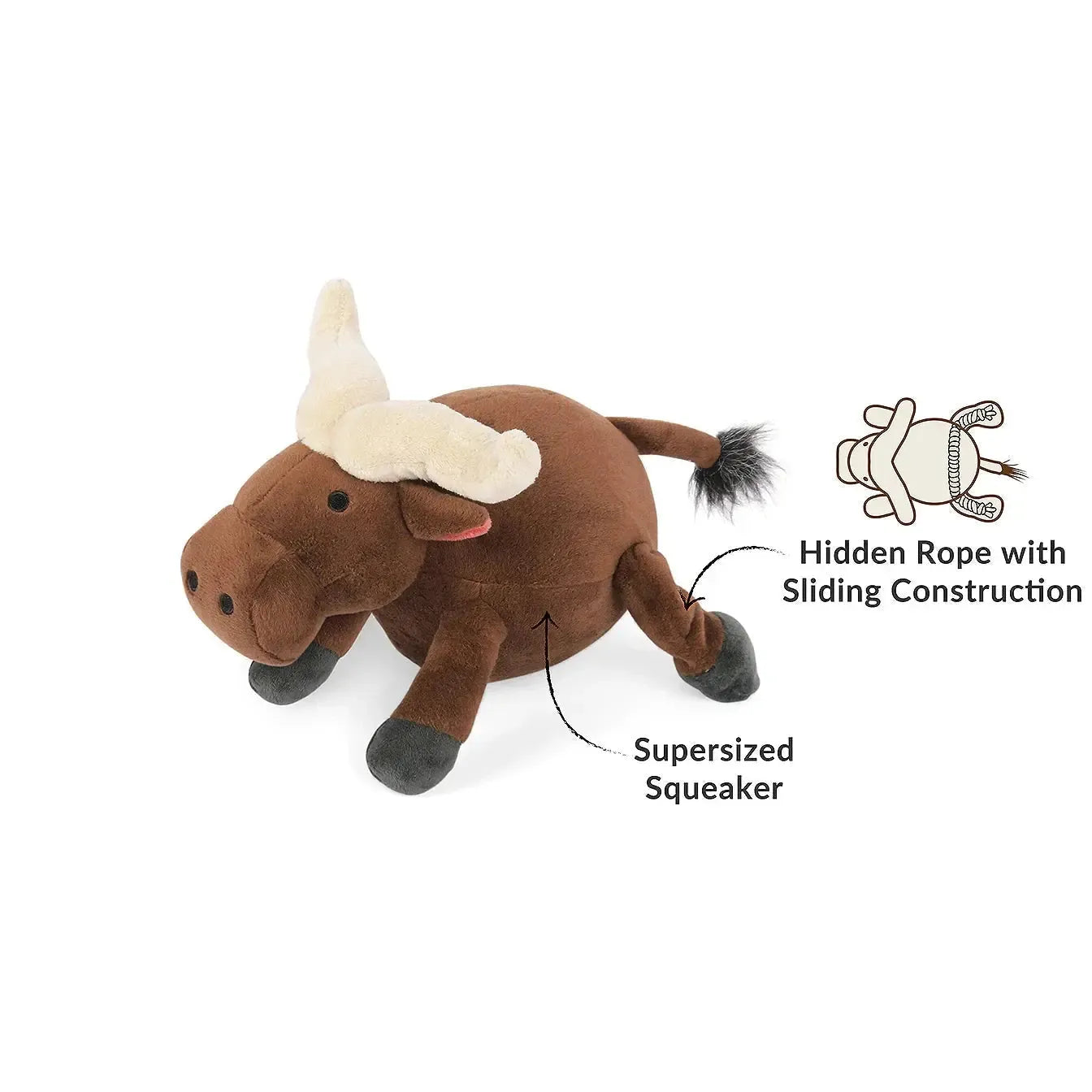 P.L.A.Y Big 5 of Africa Cape Buffalo Plush Dog Toy