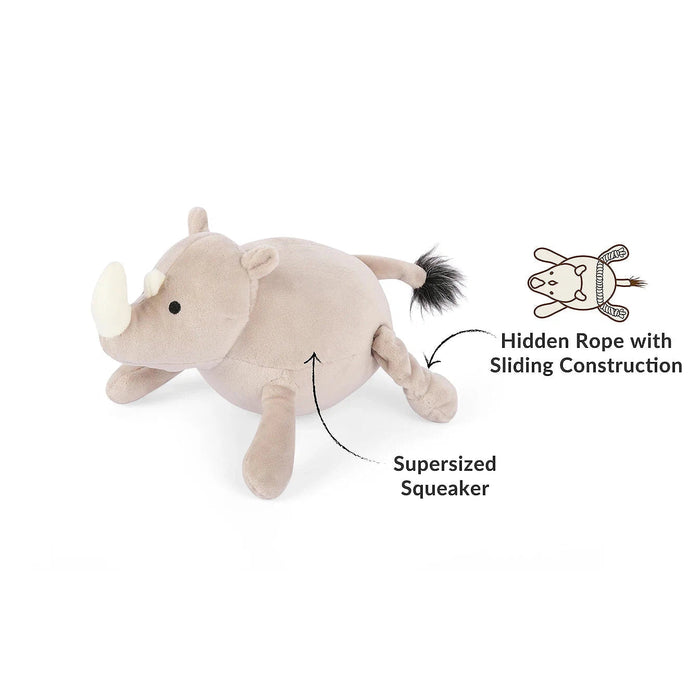 P.L.A.Y | Big 5 of Africa - Rhino Plush Dog Toy-P.L.A.Y-Love My Hound