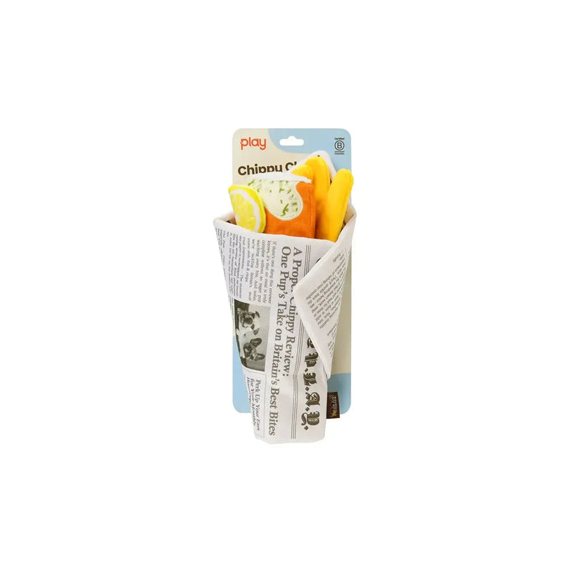 P.L.A.Y | International Classic Fish & Chips - Plush Dog Toy-P.L.A.Y-Love My Hound