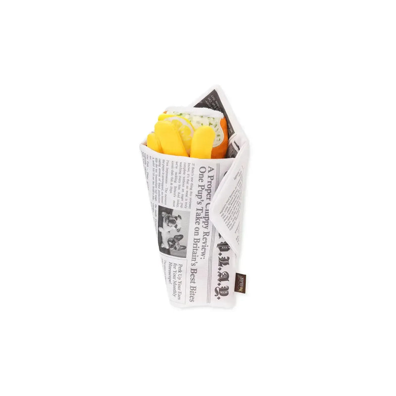 P.L.A.Y | International Classic Fish & Chips - Plush Dog Toy-P.L.A.Y-Love My Hound