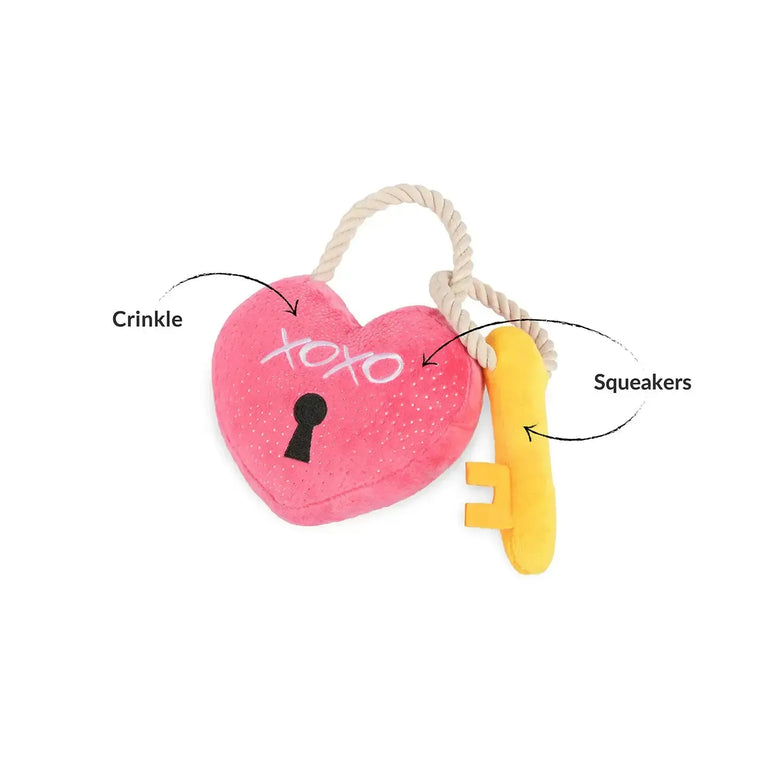 P.L.A.Y |  Love Bug Love You a Lock - Plush Dog Toy