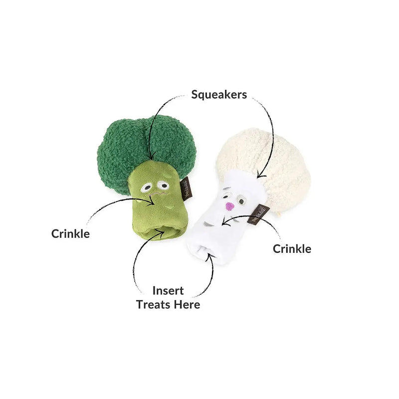 P.L.A.Y | Picked Fresh Veggie Munch Duo - Plush Dog Toy-P.L.A.Y-Love My Hound