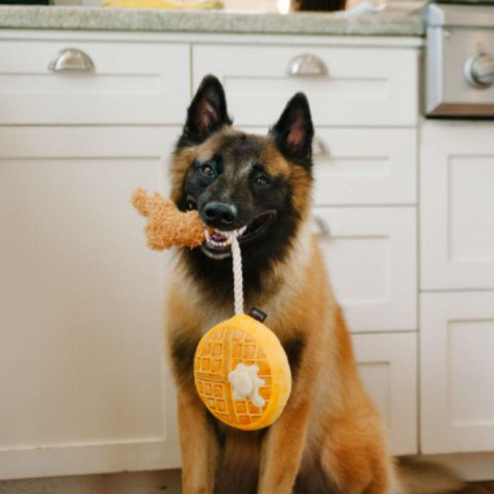 P.L.A.Y. - Barking Brunch Chicken & Waffles Plush Dog Toy-P.L.A.Y-Love My Hound