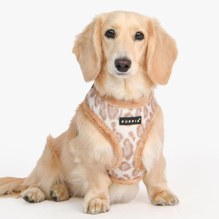 Puppia - Kovo Soft Dog Harness (A) - Beige Leopard