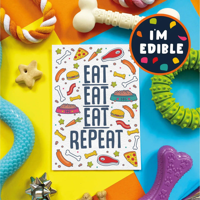 Scoff Paper - Eat Eat Eat Repeat - Edible Birthday Card-Scoff Paper-Love My Hound
