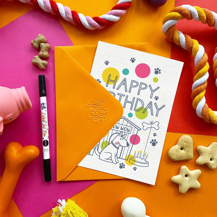 Scoff Paper-Happy Birthday Bow Wow - Edible Birthday Card-Scoff Paper-Love My Hound