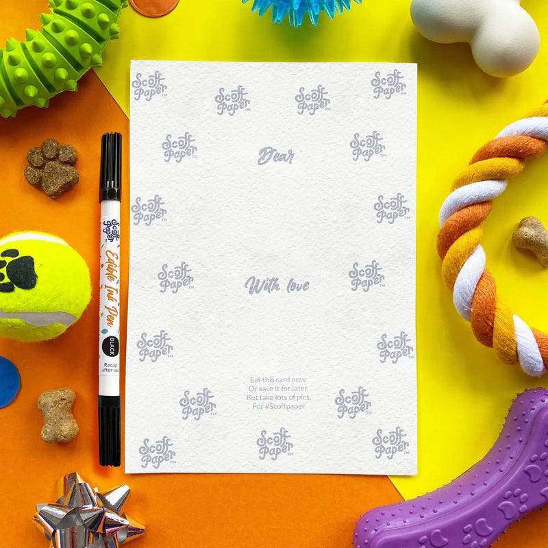 Scoff Paper| Happy Birthday Bow Wow - Edible Birthday Card-Scoff Paper-Love My Hound