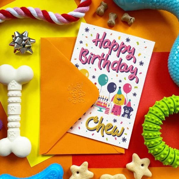 Scoff Paper | Happy Birthday To Chew - Edible Birthday Card-Scoff Paper-Love My Hound