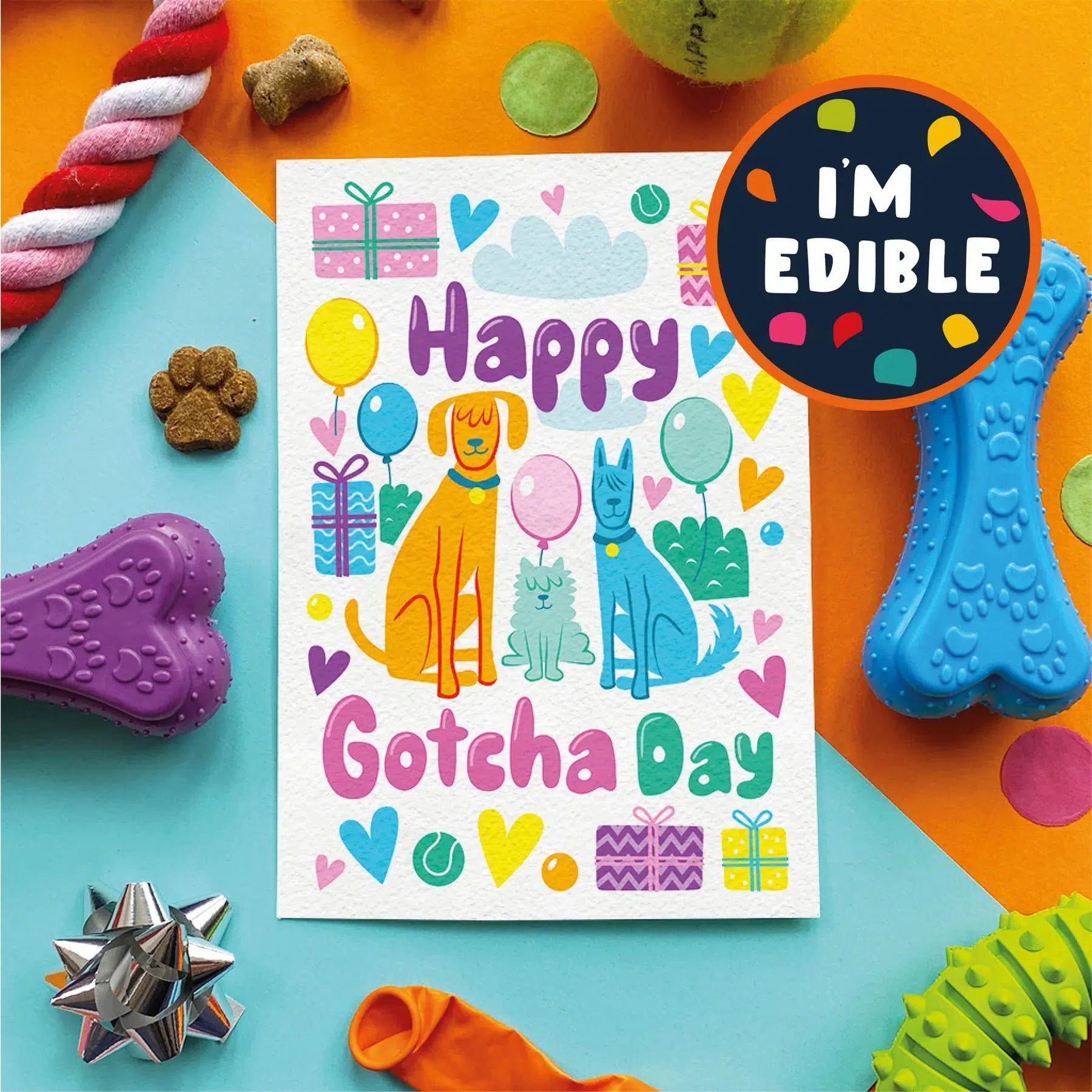 Scoff Paper | Happy Gotcha Day - Edible Birthday Card-Scoff Paper-Love My Hound
