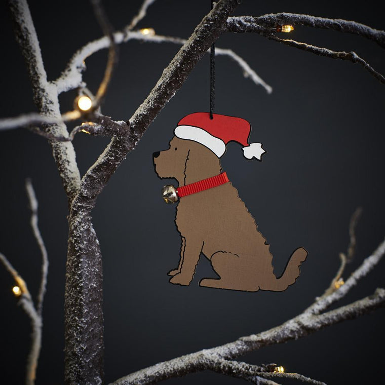 Sweet WIlliam |  Dog Christmas Tree Decoration - Cockapoo/ Labradoodle (Chocolate)