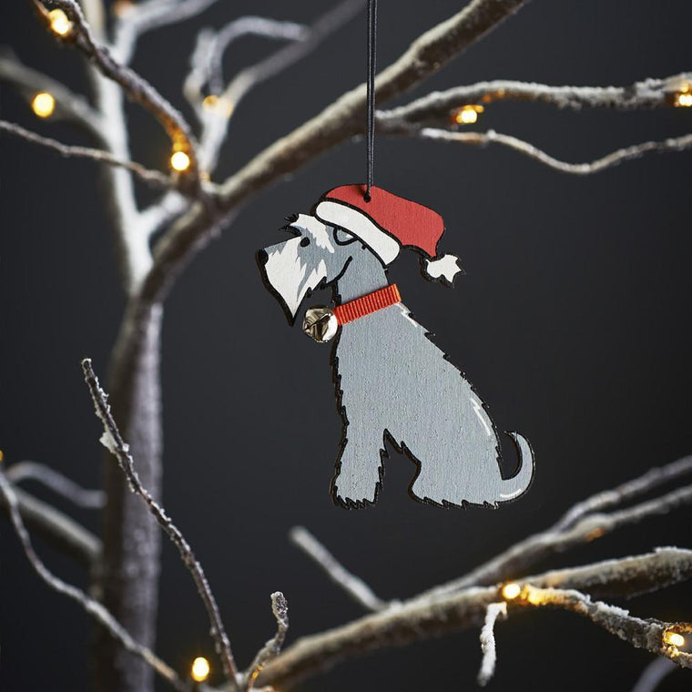Sweet William | Christmas Tree Decoration - Grey Schnauzer