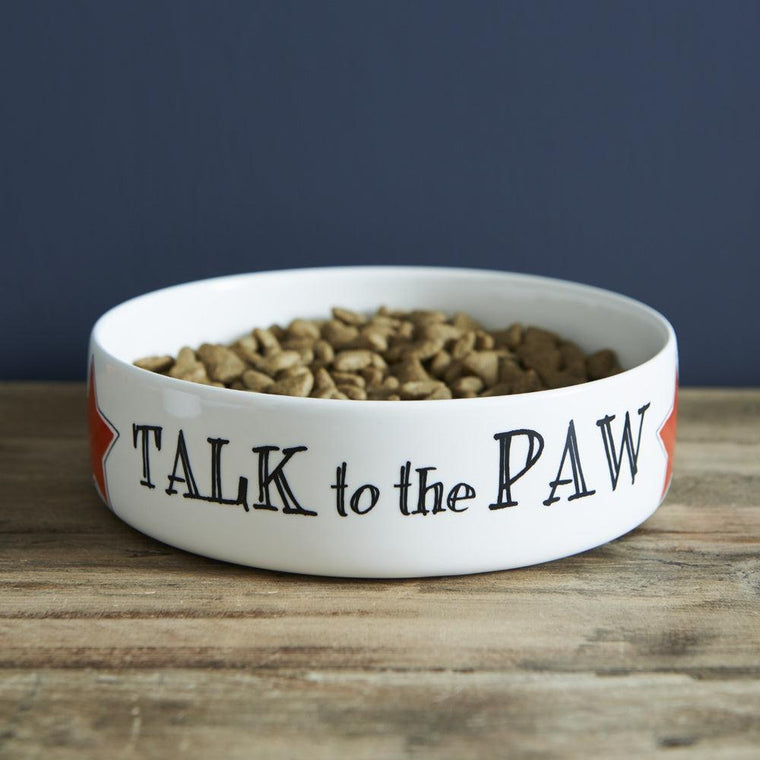 Sweet William - 'Talk to the Paw' Dog Bowl