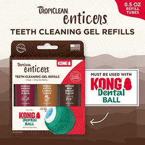 Tropiclean Enticers - Teeth Cleaning Gel Variety Pack for KONG Dental Ball-Tropiclean-Love My Hound
