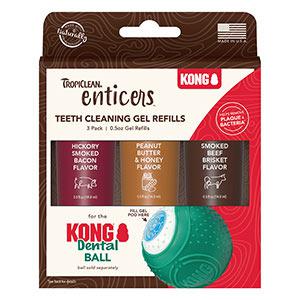 Tropiclean Enticers - Teeth Cleaning Gel Variety Pack for KONG Dental Ball