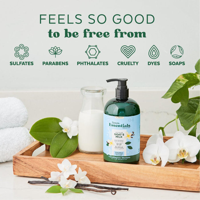 Tropiclean Essentials - Goat's milk hypoallergenic dog shampoo for dog's puppies and cats-Tropiclean-Love My Hound