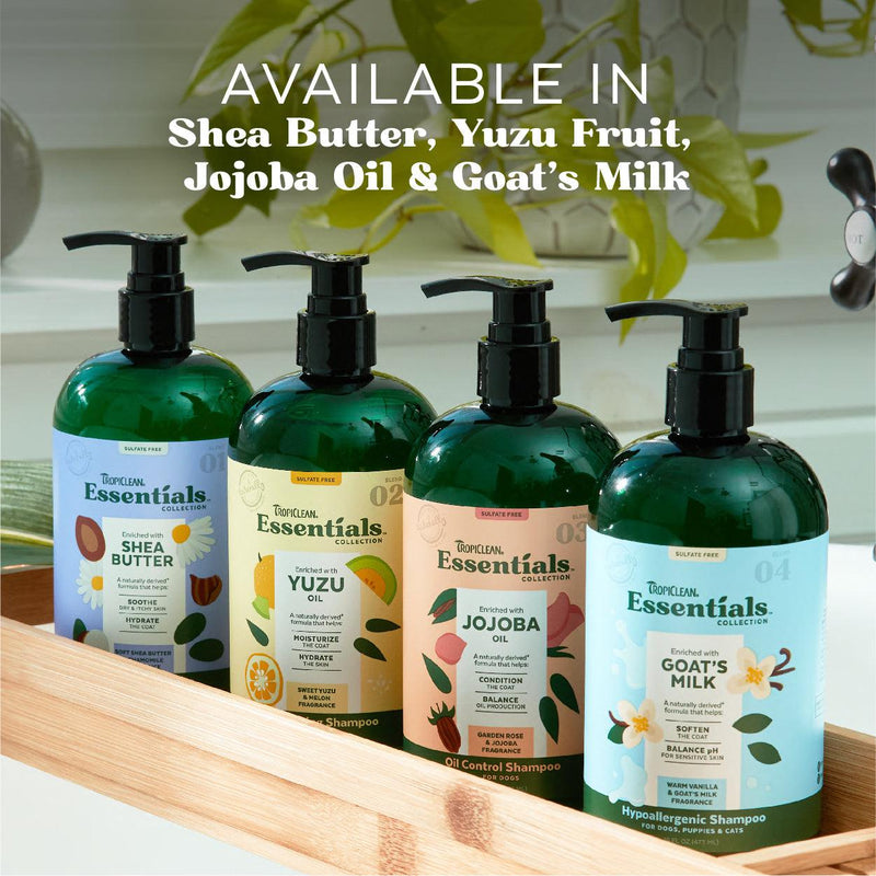 Tropiclean Essentials - Goat's milk hypoallergenic dog shampoo for dog's puppies and cats-Tropiclean-Love My Hound