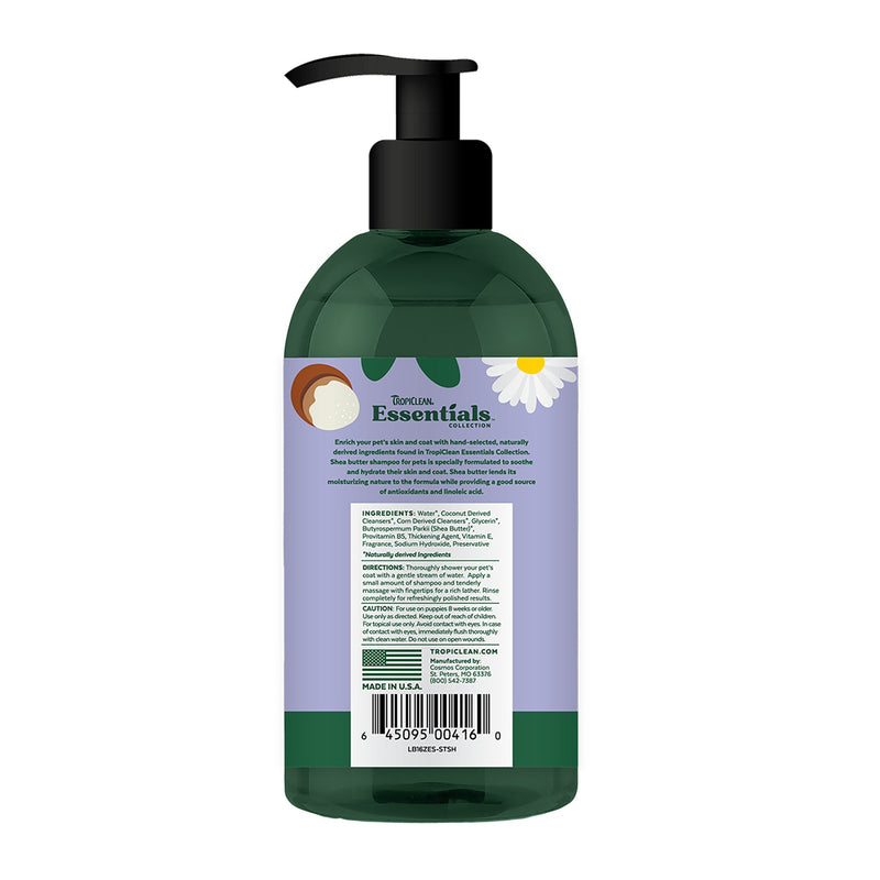 Tropiclean Essentials- Shea Butter Soothing Shampoo for Dogs, Puppies and Cats-Tropiclean-Love My Hound