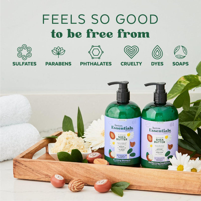 Tropiclean Essentials- Shea Butter Soothing Shampoo for Dogs, Puppies and Cats-Tropiclean-Love My Hound