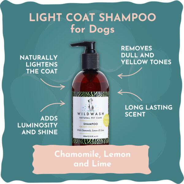 Wildwash PRO - Light Coat Shampoo for Dogs -300ml - with Chamomile, Lemon and Lime-WildWash-Love My Hound