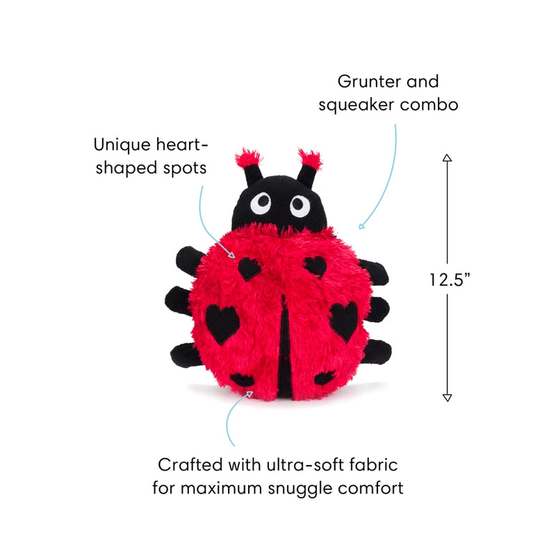 Fabdog | Fluffy Ladybug Dog Toy