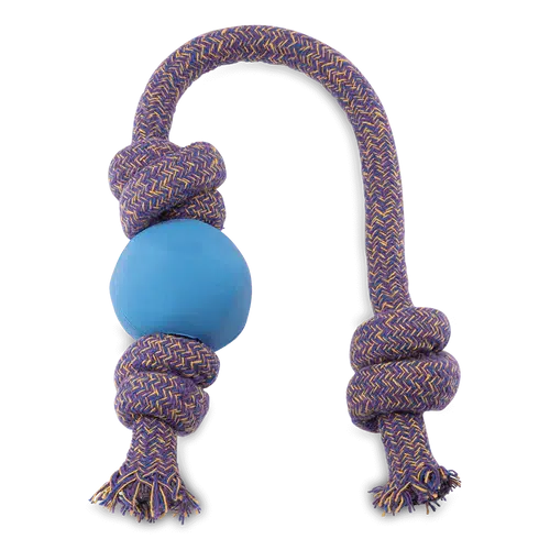 Beco - Ball on Rope Dog Toy - Blue-Beco-Love My Hound
