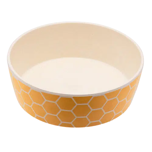 Beco - Bamboo Printed Dog Bowl - Honey Comb