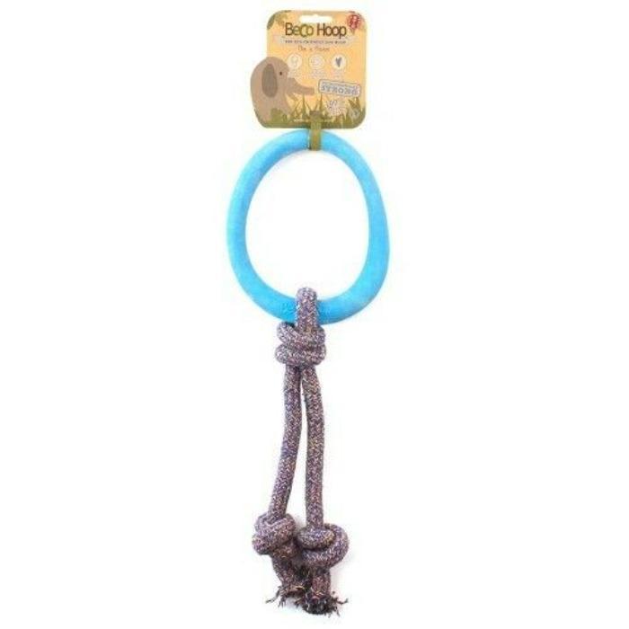 Beco - Hoop on Rope Dog Toy - Blue-beco-Love My Hound