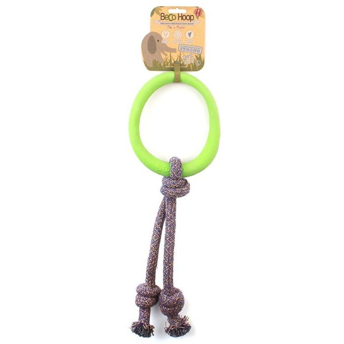 Beco - Hoop on Rope Dog Toy - Green