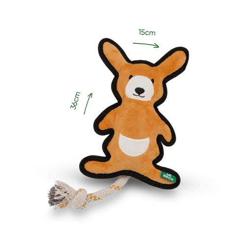 Beco - Recycled Rough & Tough - Kelly the Kangaroo Dog Toy-Beco-Love My Hound